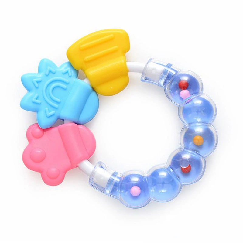 Baby Toy Food Grade Rattle Molar Silicone Teether