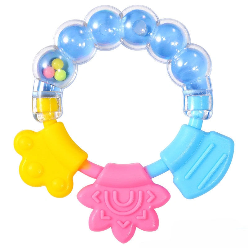 Baby Toy Food Grade Rattle Molar Silicone Teether